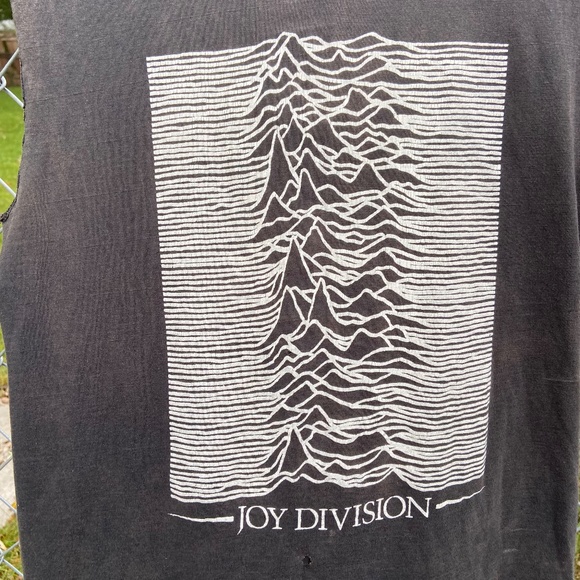 Vintage Joy Division Unknown Pleasures Sleeveless Distressed Shirt Mens Small - Picture 4 of 14